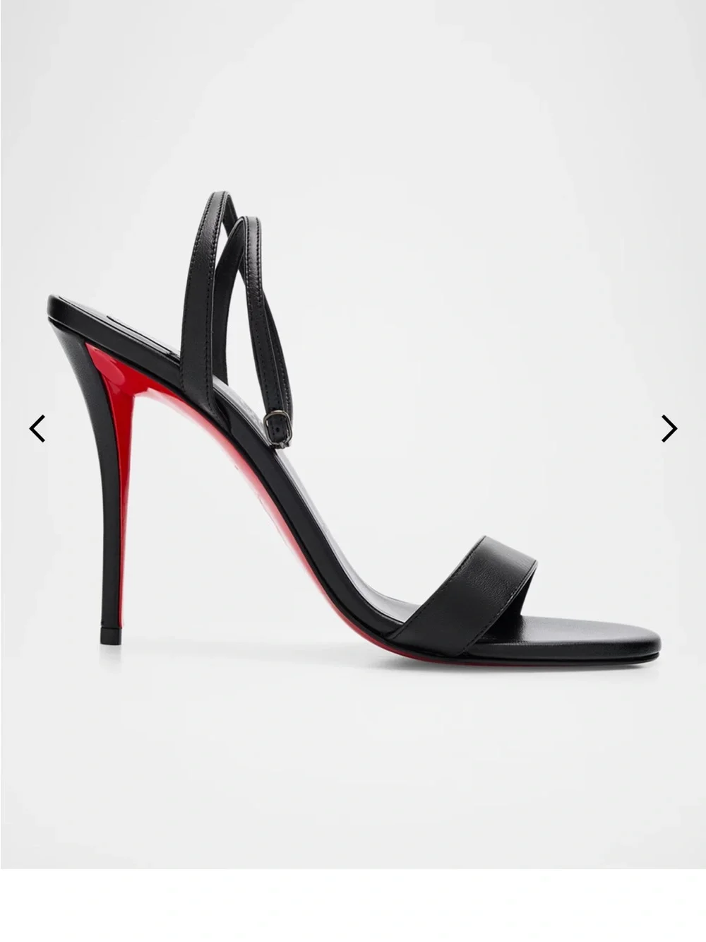 Christian Louboutin Black Strappy Leather Open-Toe Sandals